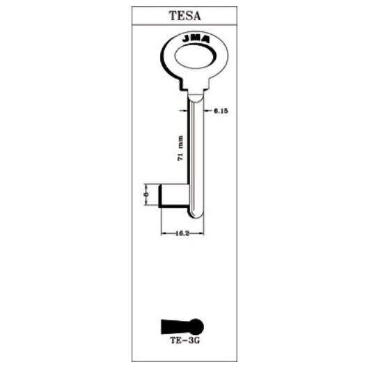 Llave De Gorja En Bruto Jma Laton Te-3G