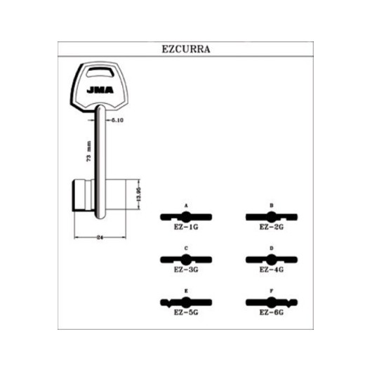 Llave De Gorja En Bruto Jma Laton Ez-2G