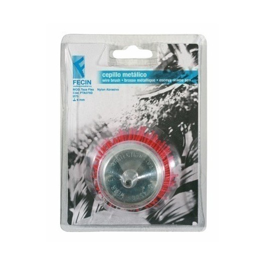 Cepillo Industrial Taza Taladro 075 Mm Nylon Fecin
