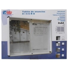 Tablon Anuncios 46X35Cm Btv Aluminio Nat Nº 12 00132