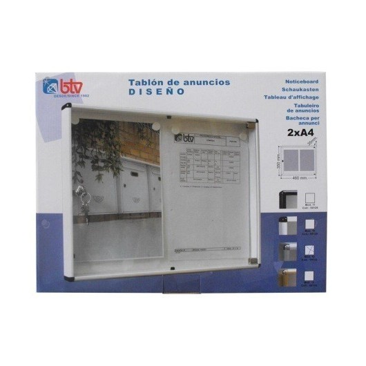 Tablon Anuncios 46X35Cm Btv Aluminio Nat Nº 12 00132