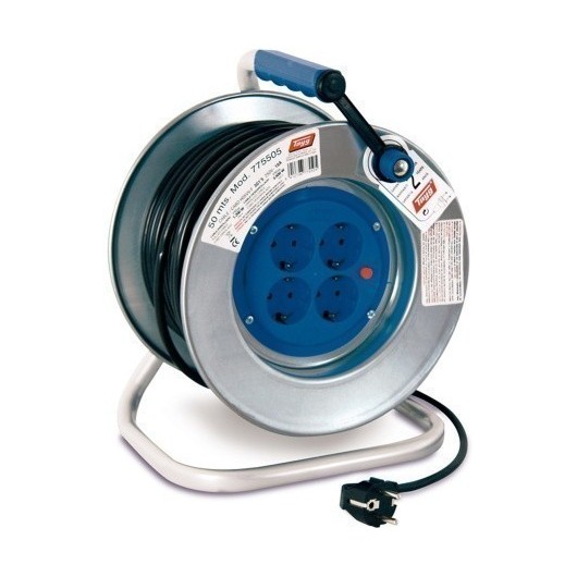Enrollacable 3X1,5Mm 50Mt 3500V 255Mm 4T-Tt Termoestato Metal Tayg