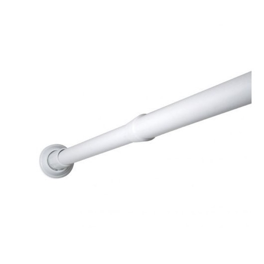 Barra Cortina Baño 75/115Cm Recta Blanco Exterior Recta Tatay