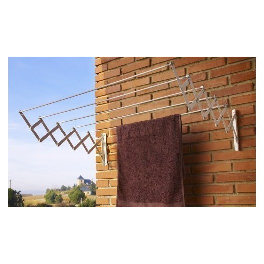 Tendedero Pared 5 Barras 080Cm Ext Ac.Ep. Bl Acordeon Cuncial