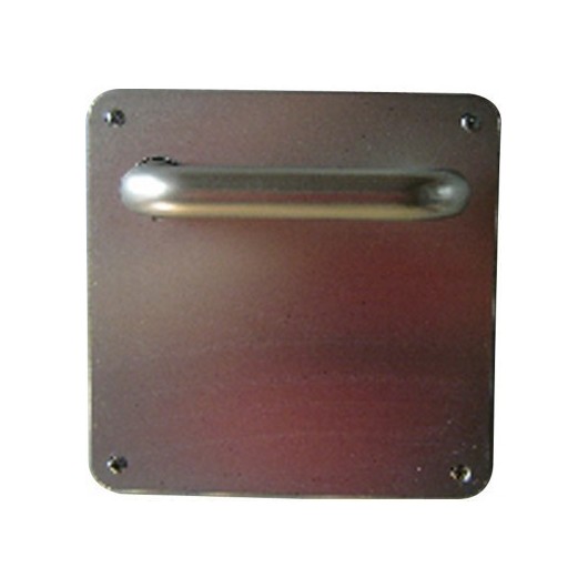 Manivela Puerta Uc4W Inox 304 Inox Placa Cuadrada