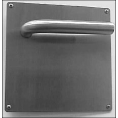 Manivela Puerta Lc4W Inox 304 Inox Placa Cuadrada