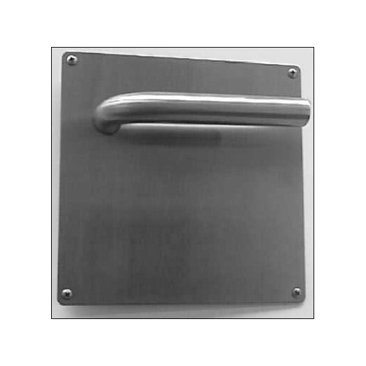 Manivela Puerta Lc4W Inox 304 Inox Placa Cuadrada