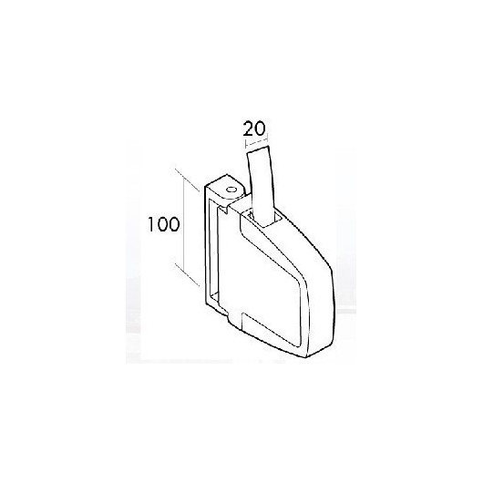 Recogedor Persiana 22Mm Sobreponer Plastico Blanco Gaviota