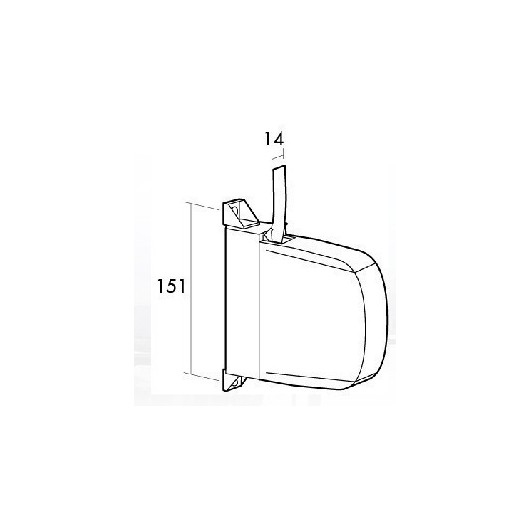 Recogedor Persiana 14Mm Sobreponer Mini Plastico Blanco/Pin Gaviota