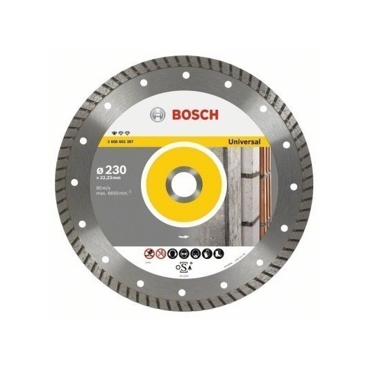 Disco Corte General Obra 230X22,2 Mm Turbo Diamante  Upe-T Bosch