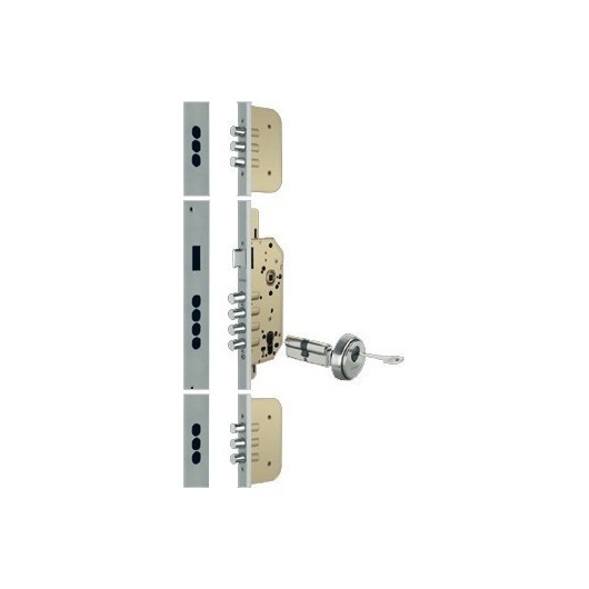 Cerradura Seguridad Madera Embutir 50Mm 1049C2050Cs Plata/Mate 3Puntos Ocariz