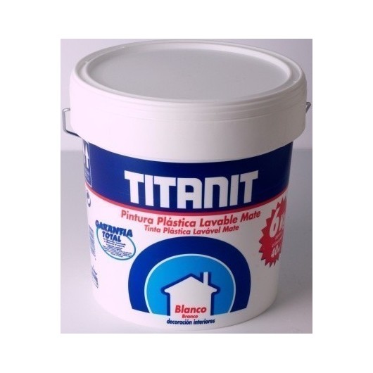 Pintura Plastica Mate 4 Lt Blanco Interior Titanit Titan