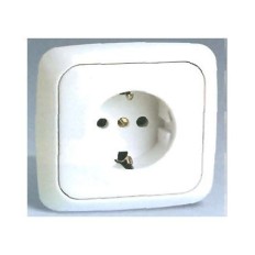 Base Enchufe Electricidad Schuko Toma tierra Marfil Serie 31 31472-61 Simon