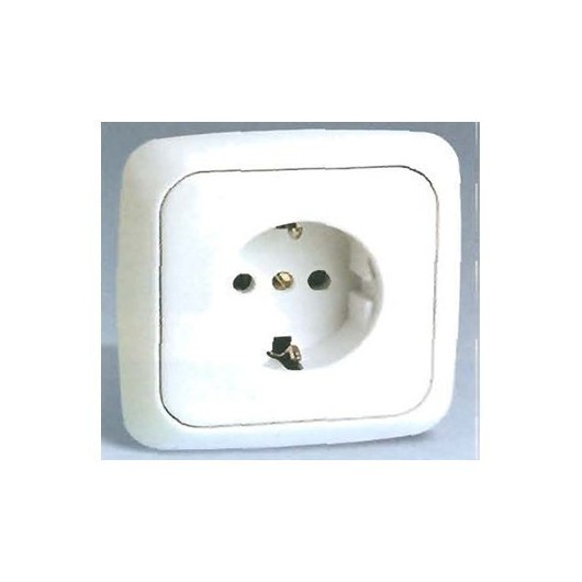 Base Enchufe Electricidad Schuko Toma tierra Marfil Serie 31 31472-61 Simon