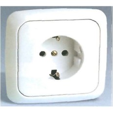 Base Enchufe Electricidad Schuko Toma tierra Blanco Serie 31 31472-60 Simon