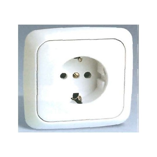 Base Enchufe Electricidad Schuko Toma tierra Blanco Serie 31 31472-60 Simon