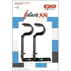 Soporte Barra Cortina 19Mm Exten Metal Ne Futura 21 Epid 2 Pz