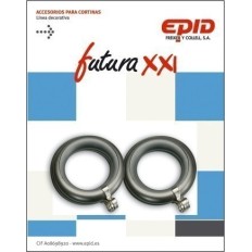 Anilla Cortina 19Mm Hogar Metal Niquel Futura 21 Epid 10 Pz