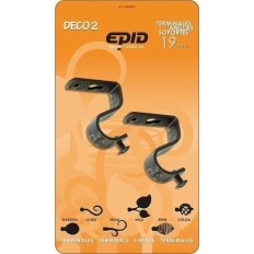 Soporte Barra Cortina 19Mm Techo Metal Neg/Oro Deco 2 Epid 2 Pz