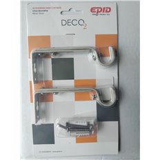 Soporte Barra Cortina 19Mm Exten Metal Crem Deco 2 Epid 2 Pz