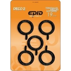 Anilla Cortina 19Mm Hogar Metal Negro Deco 2 Epid 10 Pz