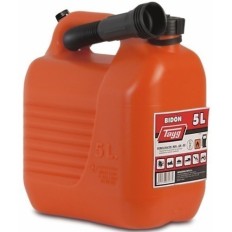 Bidon Trasvase Liquido  Carburante 230X145X257Mm 5Lt Con Canula Plastico Rojo Tayg