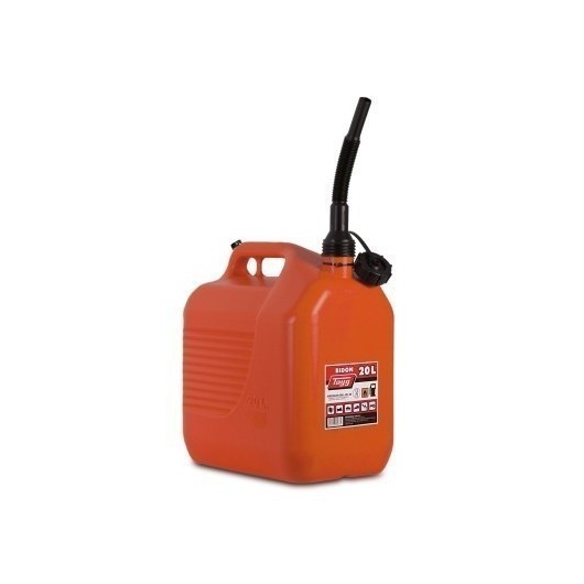 Bidon Trasvase Liquido  Carburante 345X234X377Mm 20Lt Con Canula Plastico Rojo Tayg