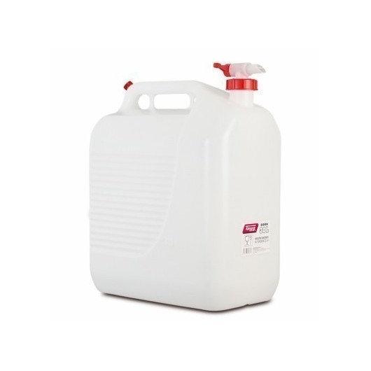 Bidon Trasvase Liquido  Alimentario 400X237X464Mm 30Lt Tapon/Grifo Plastico BlancoTayg