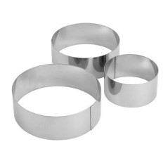 Molde Emplatar Redondo 10X4,5Cm Inox Ilsa