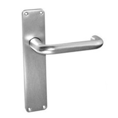 Manivela Puerta 1988/75-S-F1 Aluminio Plata Placa Larga  