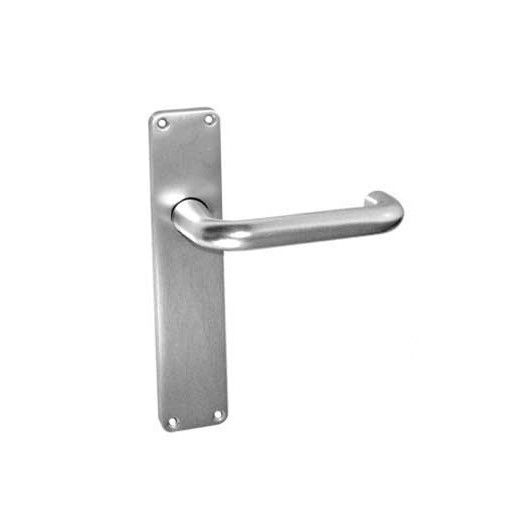 Manivela Puerta 1988/75-S-F1 Aluminio Plata Placa Larga  