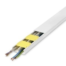 Canaleta Electricidad 53X20Mm Adhesivo Pvc Blanco Inofix 8 Pz