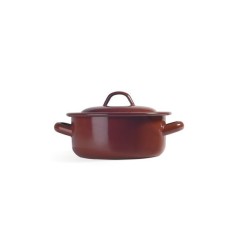 Cacerola 22Cm Con Tapa Induccion Acero Esmaltado Teja Estrella