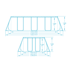 Piscina Pvc Rectangular 412X201X122Cm Cartucho 8124Lt Power Steel 