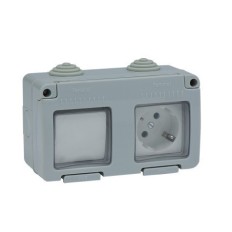 Interruptor Electricidad 10Amp-250V Estanco Conm. Enchufe Ip55 Famat