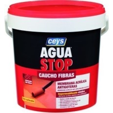 Pintura Impermeabilizante Caucho/Acrilico 5 Kg Rojo Fibra  Aguastop 