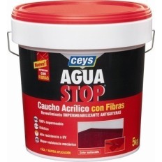 Pintura Impermeabilizante Caucho/Acrilico 5 Kg Gris Fibra  Aguastop 