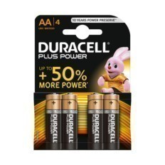 Pila Alcalina Lr06 Aa 1,5V Power Plus Duracell 4 Pz