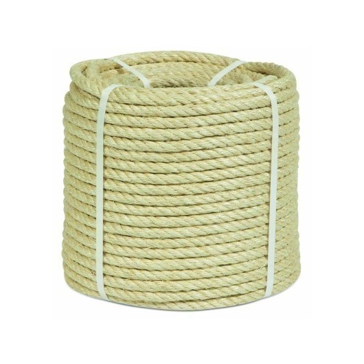 Cuerda Torcida 10Mm Sisal Natural 4 Cabos Hyc 100 Mt