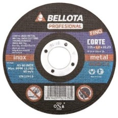 Disco Corte Inox 125X1X22 Mm Bellota