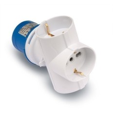 Adaptador Electricidad Tt 16A-250V Ind Triple Blanco Famat