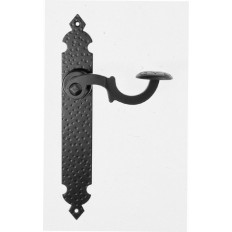 Manivela Puerta 230/104 Negro Placa Martilleada