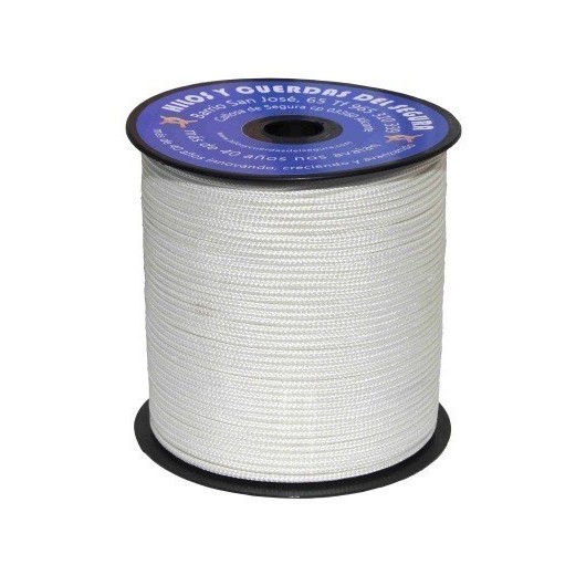 Cuerda Trenzada  04Mm Nylon Blanco  Platinium Hyc 200 Mt