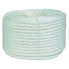 Cuerda Torcida 12Mm Polipropileno Blanco  4 Cabos Hyc 100 Mt