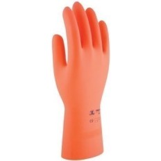 Guante Quimico M08-32Cm Nat. Floc. Protex Latex Nar 3L