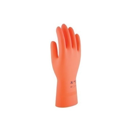 Guante Quimico M08-32Cm Nat. Floc. Protex Latex Nar 3L