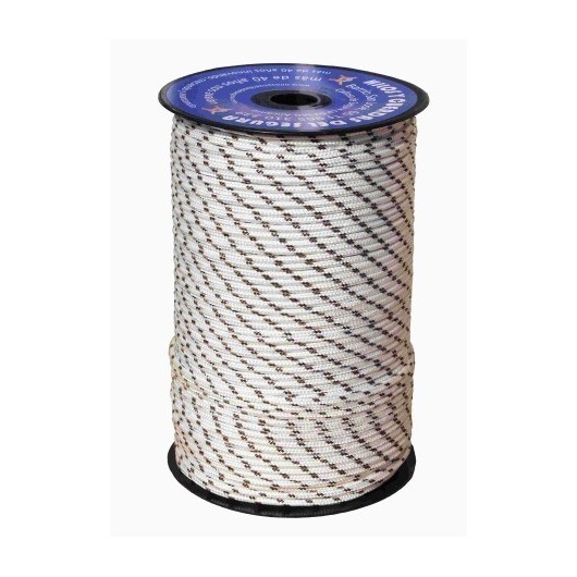 Cuerda Trenzada  05Mm Polietileno  Blanco /Marron Hyc 200 Mt