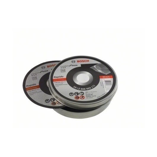 Disco Corte Inox 125X1 Mm Bosch 10 Pz