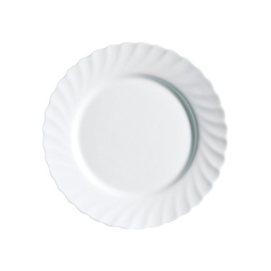 Plato Mesa Llano 24,5Cm Trianon Blanco Cristal Luminarc