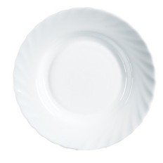 Plato Mesa Hondo 22,5Cm Redondo Trianon Blanco Cristal Luminarc